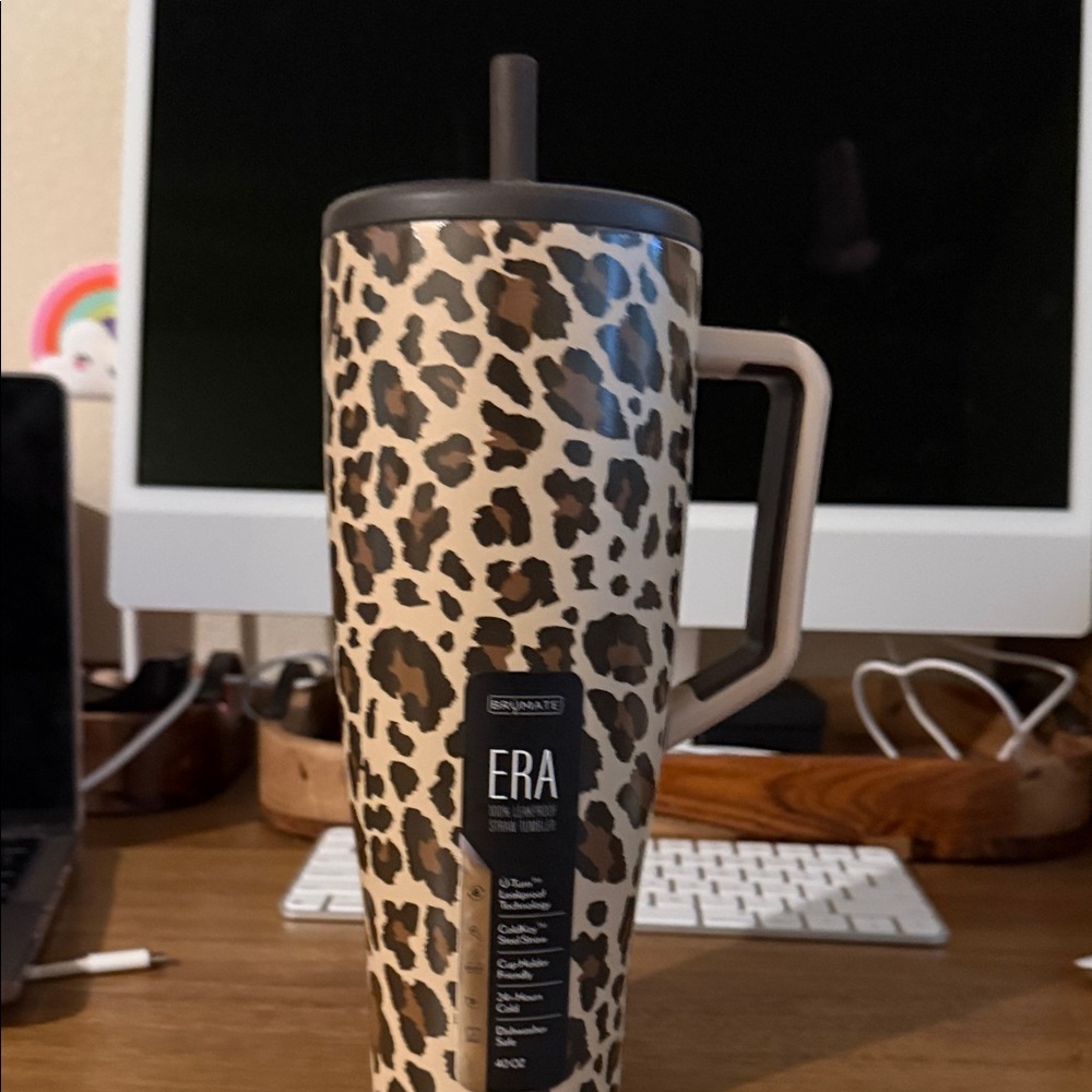 ERA Leopard Print Tumbler with Handle
